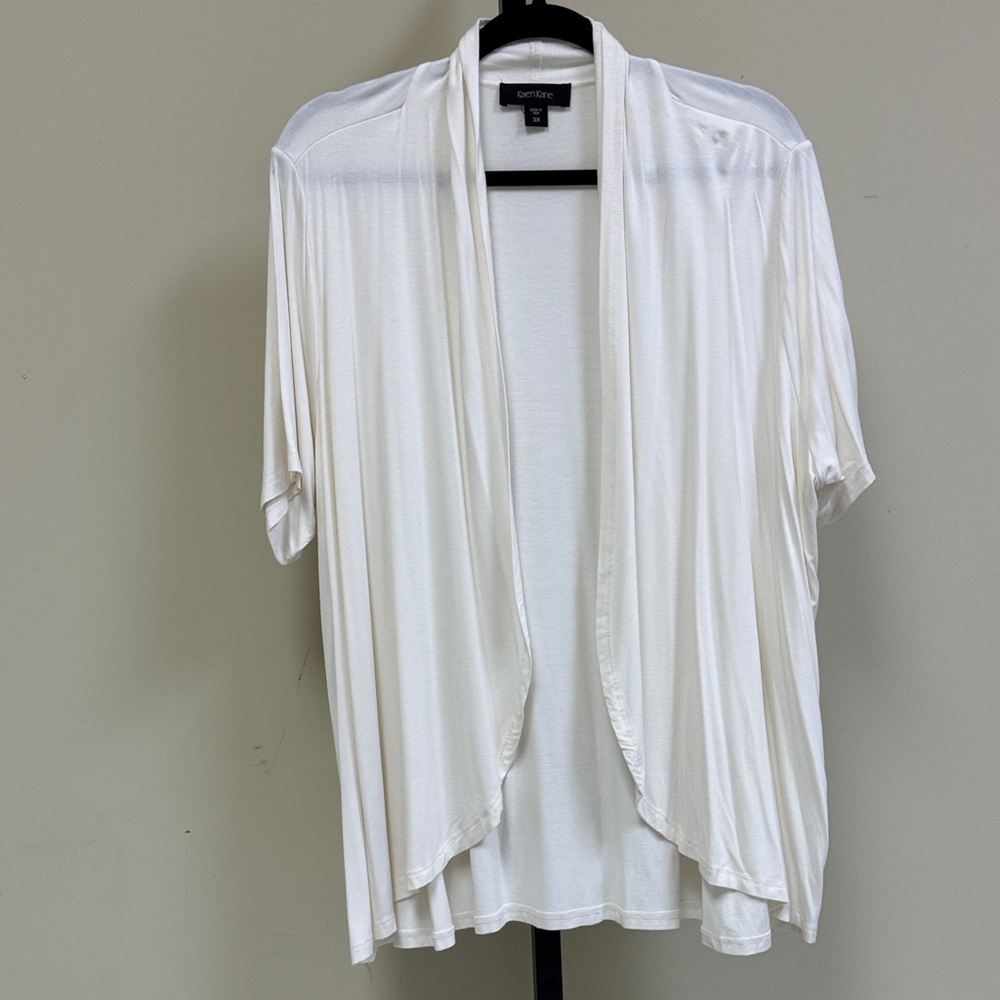 Karen Kane Ivory Open-Front Sweater